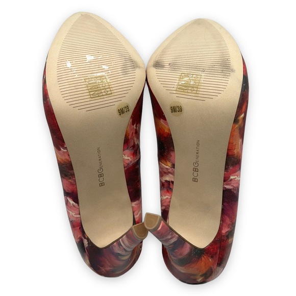 NEW BCBG Floral Print Platform Stiletto Heels Women’s Size 9M - Picture 10 of 11